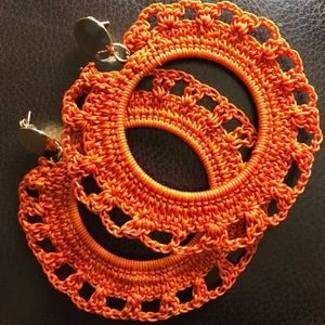 NEW !!! Crochet Hoop Earrings